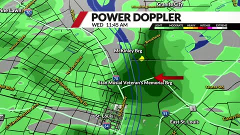 Doppler radar shows impact of heavy smoke in Metro East