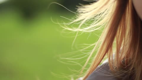 A very beautiful girl's hair