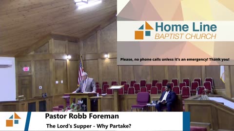 Pastor Robb Foreman // The Lord's Supper - Why Partake?