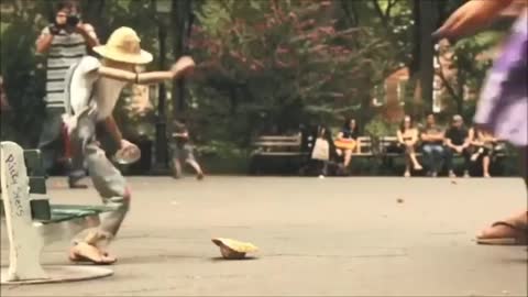 Unique wood parent dancing. Amazing dance