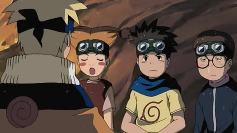 Naruto & konahamaru work in one team.