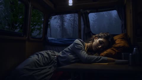 Rainy Night in a Camper Van: Ultimate Sleep Ambience