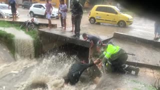 Menor arrastrado por arroyo en Barranquilla