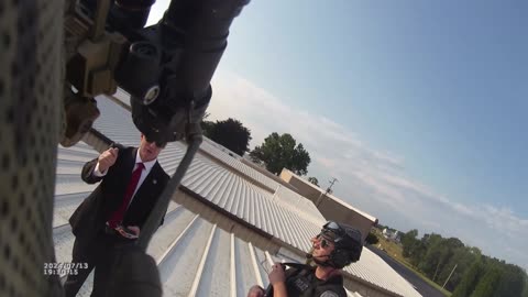 GRAPHIC: Police Bodycam Footage of Secret Service Responding to Trump Shooter on Roof Released