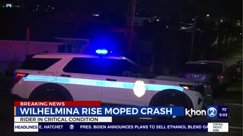 Moped crash in Wilhelmina Rise