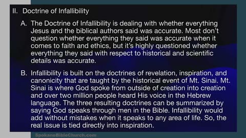 NT Framework 28 Doctrine of Infallibility