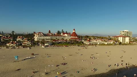 beautiful drone images - Hotel del Coronado Beach