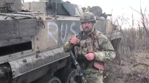 An Ukrainian soldier released a video destroying Russian BMP-3 IFV