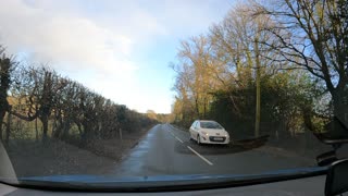 Driving to Fordingbridge New forest. Speed lapse