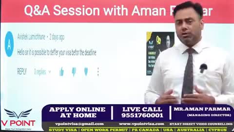 Deferment before Deadline, Canada Study Visa, Latest Updates,Q&A SESSION WITH AMAN PARMAR