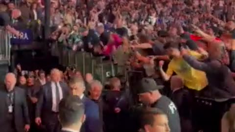 President Trump, Tucker Carlson, And Kid Rock Entering UFC Event To Thunderous Applause