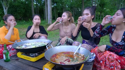 Cook and eat intestine beef 😋 with chili soup recipe - Amazing video