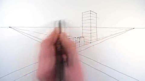 Draw The Shadow Of The Outline Of A High-Rise Building