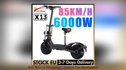 ☀️ 6000W Electric Scooter 60V 85KM/H Max Speed Folding E Scooter with Seat 100KM Max Mileage 13" Big