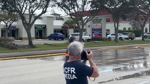 " Over 1500 gallons of water and still can’t extinguish a Tesla battery fire. "