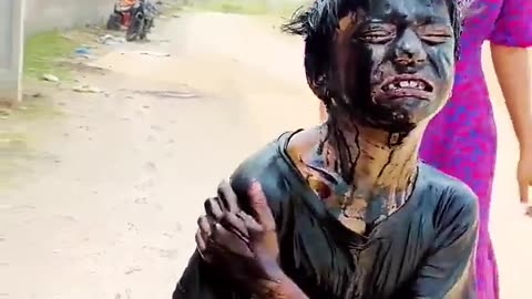 9 years old kid before holi