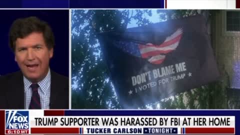 Tucker Carlson Discussing The FBI's Raid Of Trump Supporter Lisa Gallagher In His Monologue