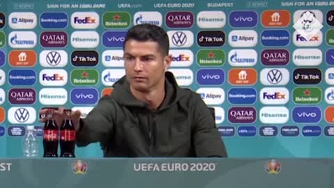 Drink water': Ronaldo removes Coca-Cola bottles in press conference