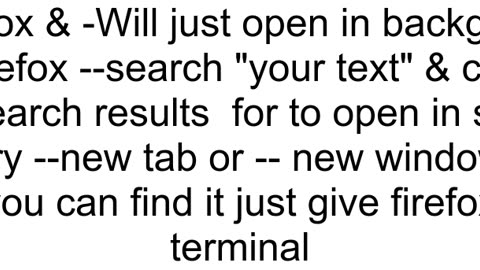 How do I launch a URL in Firefox in the background from Ubuntu command line
