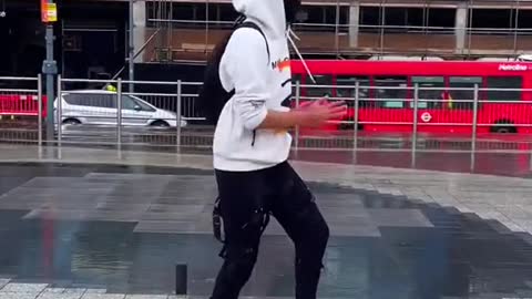 dancing near the car parking