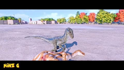 1993 Dinosaur and Flying Reptile Gallimimus Hunting Animations 🦖 Evolution of Jurassic World II