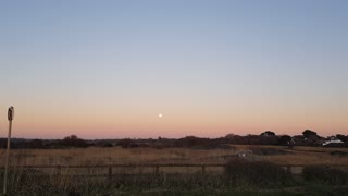 Full moon. wolf moon at sunset Jan 2022