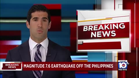 magnitude earthquake strikes near the southern Philippines; tsunami warning issued