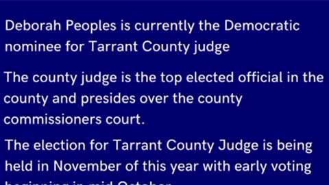 Vote Harvesting, Tarrant County Texas, 2020, Charles Jackson, Deborah People, Stuart Clegg