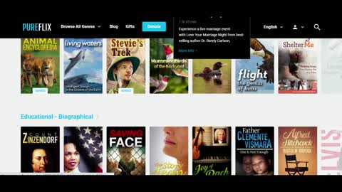 Pure Flix - Streaming UI & content preview