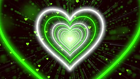 878. Heart Background💚Love Heart Tunnel Background Video Loop Heart