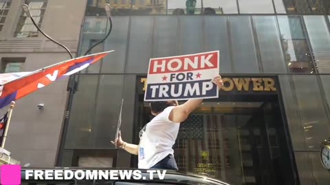Patriots Rally in Full Force Outside of Trump Tower