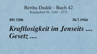 BD 3206 - KRAFTLOSIGKEIT IM JENSEITS .... GESETZ ....