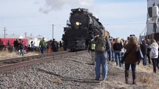 Union Pacific Big Boy 4014 Arrives and Departs Strasburg, November 25, 2019