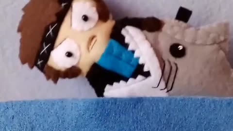 Quint Fighting Jaws! Handmade felt applique ornaments.