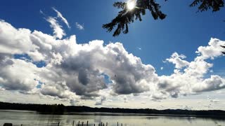 Time Lapse of clouds over Siltcoos Lake, Oregon.