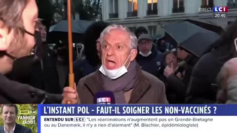 Un citoyen invective un média en direct (Covid19 France)