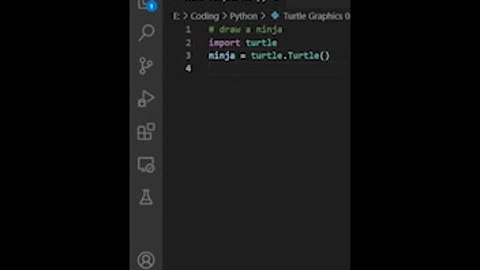 DrawaNinjaDesignusingpythonturtle!😯#python#shorts