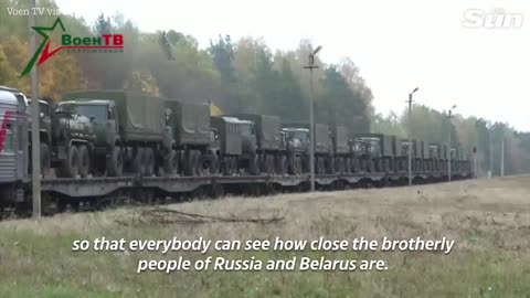 First Russian soldiers arrive in Belarus as the country is to host 9,000 troops