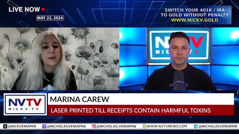 Marina Carew Discusses Laser Till Receipts Contain Toxins with Nicholas