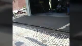 Cement repair garage and ramp