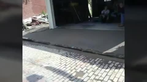 Cement repair garage and ramp