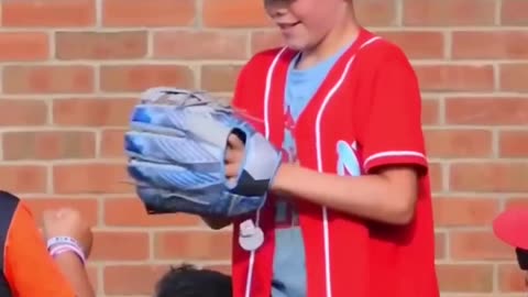 Giving a Stranger a Free Baseball Glove, Then Running Away… #shorts