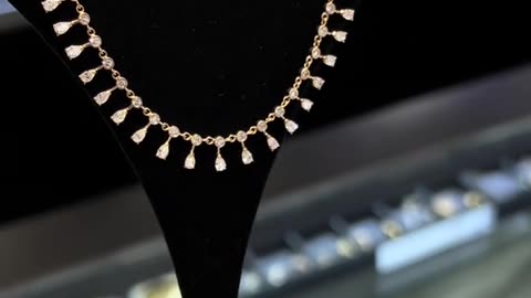 Solid Gold & Natural Diamonds Ladies Necklaces