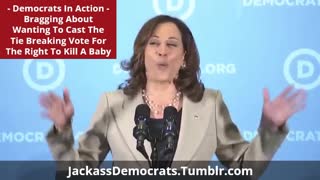 Kamala Harris Brags About Breaking Tie To Allow Baby Killing