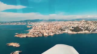 flying over marseille france