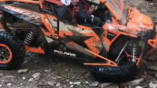 ATV Suspension Smashed After Flying Off Waterfall