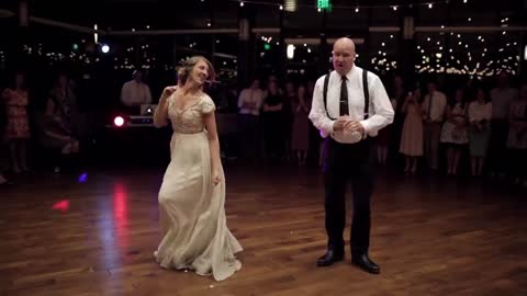 BEST surprise father daughter wedding dance to epic song mashup