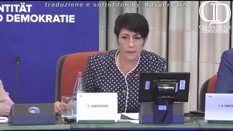 Christine Anderson 13 settembre 2023 al Parlamento Europeo