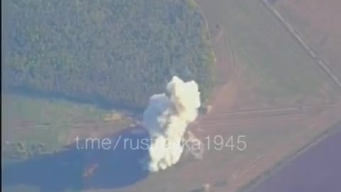 Russian airstrike on Ukrainian BM-27 MRLS