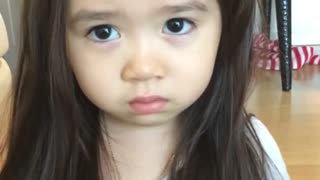 Toddler shows off her acting skills